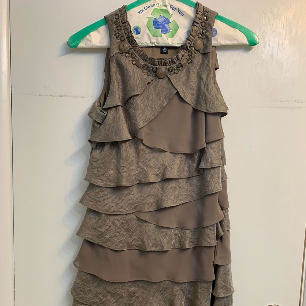 Mocha Cocktail Dress with beading